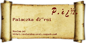 Palaczka Örsi névjegykártya